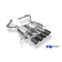 Silencieux arrière sport 100% inox 4x100mm type 25 (émaillé noir) FOX EXHAUST SYSTEMS pour CORVETTE C7 Z06