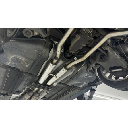 Silencieux avant (emmanchement droit catalyseur) sport 100% inox FOX EXHAUST SYSTEMS pour BMW 735i TYPE E38