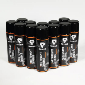 SHINE LOT DE 12 NETTOYANT FREIN MOTO 650ml SHINE LOT DE 12 NETTOYANT FREIN MOTO 650ml