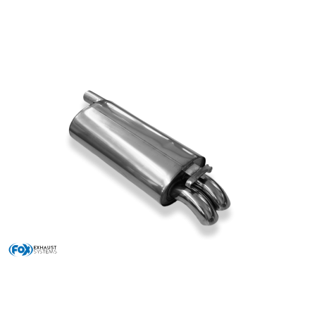 Silencieux arrière sport 100% inox FOX EXHAUST SYSTEMS 2x55mm type 26 pour AUDI 100 QUATTRO TYPE C3