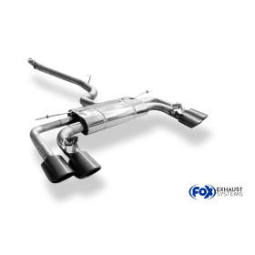 Catback avec silencieux arrière duplex sport 100% inox 2x106x71mm type 32 (anthracite) FOX EXHAUST SYSTEMS pour SEAT ATECA CUPRA