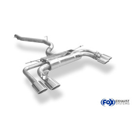 Catback avec silencieux arrière duplex sport 100% inox 2x106x71mm type 44 FOX EXHAUST SYSTEMS pour CUPRA ATECA
