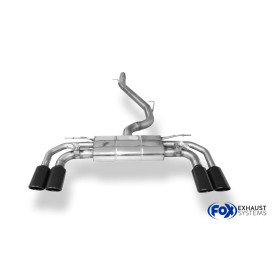 Catback avec silencieux arrière duplex sport 100% inox 2x106x71mm type 32 (noir) FOX EXHAUST SYSTEMS pour CUPRA FORMENTOR 4x4