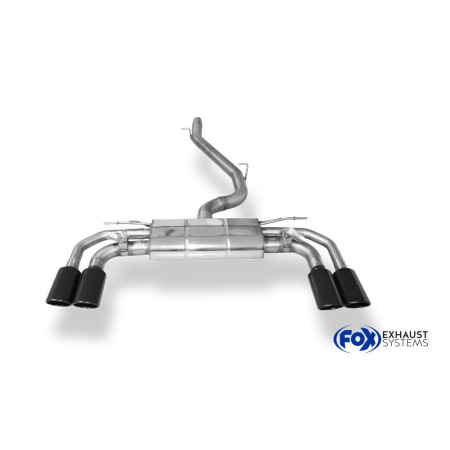 Catback avec silencieux arrière duplex sport 100% inox 2x106x71mm type 32 (noir) FOX EXHAUST SYSTEMS pour CUPRA FORMENTOR 4x4
