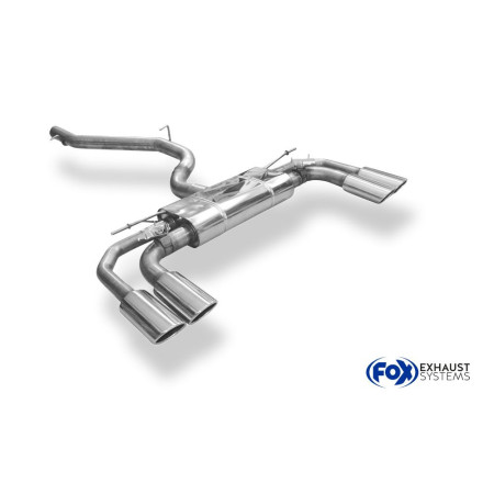 Catback avec silencieux arrière duplex sport 100% inox 2x106x71mm type 44 FOX EXHAUST SYSTEMS pour CUPRA FORMENTOR 4x4