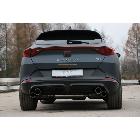 Silencieux arrière duplex sport (avec valves) 100% inox 2x100/90mm type 25 FOX EXHAUST SYSTEMS pour CUPRA FORMENTOR VZ5