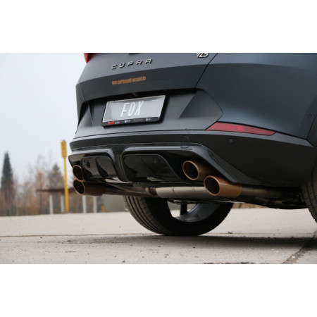 Silencieux arrière duplex sport (avec valves) 100% inox 2x115x85mm type 32 (cuivré) FOX EXHAUST SYSTEMS pour CUPRA FORMENTOR VZ5