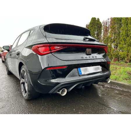 Silencieux arrière duplex sport 100% inox 1x100mm type 25 FOX EXHAUST SYSTEMS pour CUPRA LEON TYPE KL