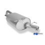 Silencieux arrière sport 100% inox 1x76mm type 17 FOX EXHAUST SYSTEMS pour DAEWOO LACETTI (hayon)