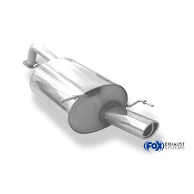 Silencieux arrière sport 100% inox 1x88x74mm type 32 FOX EXHAUST SYSTEMS pour DAEWOO LACETTI (hayon)