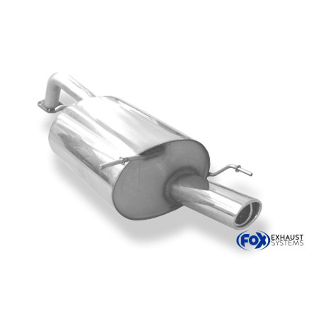 Silencieux arrière sport 100% inox 1x88x74mm type 32 FOX EXHAUST SYSTEMS pour DAEWOO LACETTI (hayon)