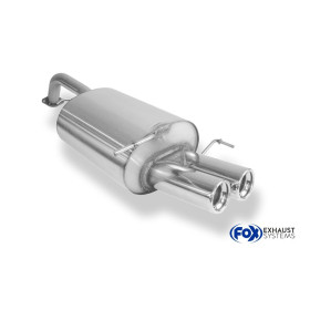 Silencieux arrière sport 100% inox 2x80mm type 13 FOX EXHAUST SYSTEMS pour DAEWOO LACETTI (hayon)