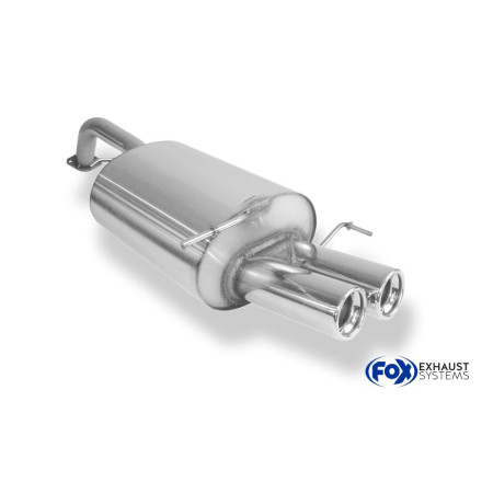 Silencieux arrière sport 100% inox 2x80mm type 13 FOX EXHAUST SYSTEMS pour DAEWOO LACETTI (hayon)
