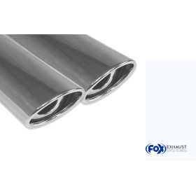 Silencieux arrière sport 100% inox 2x88x74mm type 33 FOX EXHAUST SYSTEMS pour DAEWOO LACETTI (hayon)