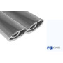 Silencieux arrière sport 100% inox 2x88x74mm type 33 FOX EXHAUST SYSTEMS pour DAEWOO LACETTI (hayon)
