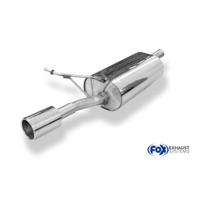 Silencieux arrière sport 100% inox 1x90mm type 12 FOX EXHAUST SYSTEMS pour DACIA DUSTER 4x2