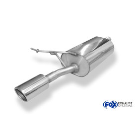 Silencieux arrière sport 100% inox 1x90mm type 16 FOX EXHAUST SYSTEMS pour DACIA DUSTER 4x2