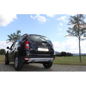 Silencieux arrière duplex sport 100% inox 1x90mm type 12 FOX EXHAUST SYSTEMS pour DACIA DUSTER 4x2
