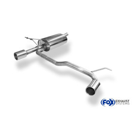 Silencieux arrière duplex sport 100% inox 1x90mm type 12 FOX EXHAUST SYSTEMS pour DACIA DUSTER 4x2