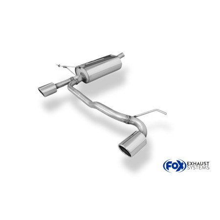 Silencieux arrière duplex sport 100% inox 1x90mm type 16 FOX EXHAUST SYSTEMS pour DACIA DUSTER 4x2