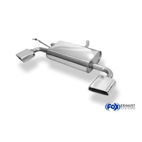 Silencieux arrière duplex sport 100% inox 1x145x65mm type 59 FOX EXHAUST SYSTEMS pour DACIA DUSTER 4x4