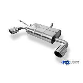 Silencieux arrière duplex sport 100% inox 1x90mm type 16 FOX EXHAUST SYSTEMS pour DACIA DUSTER 4x4
