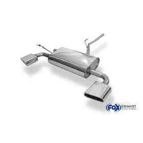 Silencieux arrière duplex sport 100% inox 1x145x65mm type 59 FOX EXHAUST SYSTEMS pour DACIA DUSTER 4x4 (facelift)