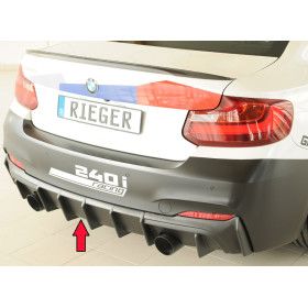Diffuseur de pare-chocs arrière "noir" Rieger Tuning BMW SÉRIE 2 TYPE F22/F23 (silencieux duplex 1x80mm)