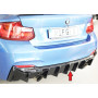 Diffuseur de pare-chocs arrière "noir brillant" Rieger Tuning BMW SÉRIE 2 TYPE F22/F23 (silencieux duplex 1x80mm)