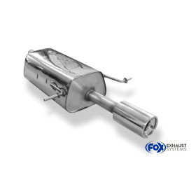 Silencieux arrière sport 100% inox 1x90mm type 13 FOX EXHAUST SYSTEMS pour DACIA LOGAN