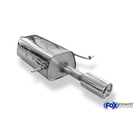 Silencieux arrière sport 100% inox 1x90mm type 13 FOX EXHAUST SYSTEMS pour DACIA LOGAN