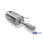 Silencieux arrière sport 100% inox 1x90mm type 13 FOX EXHAUST SYSTEMS pour DACIA LOGAN