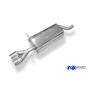 Silencieux arrière sport 100% inox 2x80mm type 13 FOX EXHAUST SYSTEMS pour DACIA LOGAN