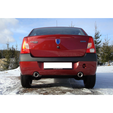 Silencieux arrière duplex sport 100% inox 1x90mm type 13 FOX EXHAUST SYSTEMS pour DACIA LOGAN