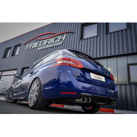 Catback Ø76mm avec silencieux arrière duplex sport 100% inox FRIEDRICH MOTORSPORT pour PEUGEOT 308 SW