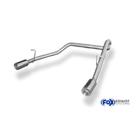 Système d'embout d'échappement 100% inox 1x90mm type 13 FOX EXHAUST SYSTEMS pour DAIHATSU MATERIA