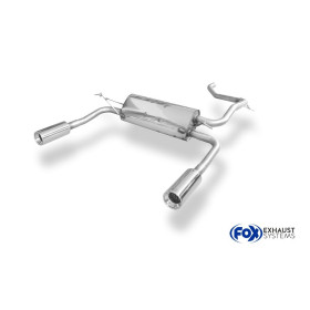 Silencieux arrière duplex sport 100% inox 1x90mm type 13 FOX EXHAUST SYSTEMS pour DAIHATSU MATERIA