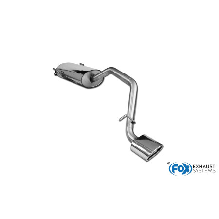 Silencieux arrière sport 100% inox 1x135x80mm type 53 FOX EXHAUST SYSTEMS pour DAIHATSU TERIOS J2 4x4