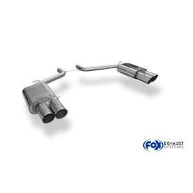 Silencieux arrière duplex sport 100% inox 2x100mm type 14 FOX EXHAUST SYSTEMS pour DODGE CHALLENGER
