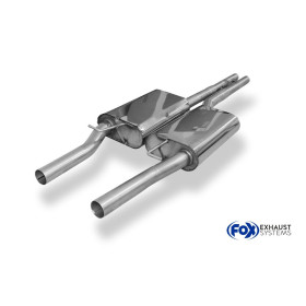 Silencieux avant sport 100% inox FOX EXHAUST SYSTEMS pour DODGE CHALLENGER