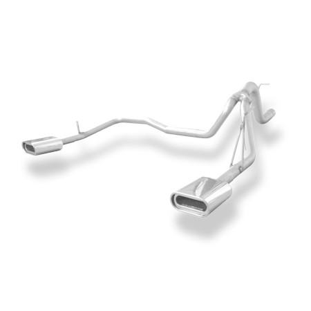 Système d'embout d'échappement duplex 100% inox 1x160x80mm type 53 FOX EXHAUST SYSTEMS pour DODGE NITRO