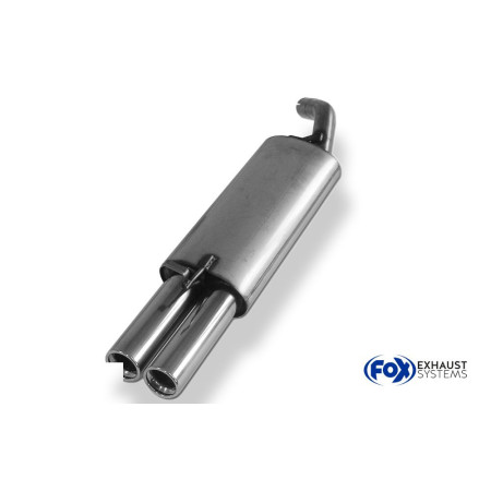 Silencieux arrière sport 100% inox 2x76mm type 13 FOX EXHAUST SYSTEMS pour FORD ESCORT (GAL/AAL/ABL/ALL)