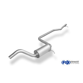 Silencieux avant sport 100% inox FOX EXHAUST SYSTEMS pour FORD FIESTA MK3 (GFJ)