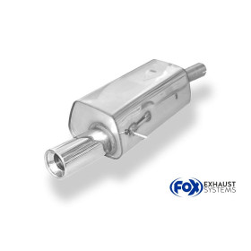Silencieux arrière sport 100% inox 1x90mm type 13 FOX EXHAUST SYSTEMS pour FORD FIESTA MK5 ST