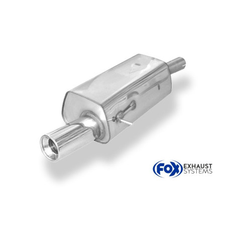 Silencieux arrière sport 100% inox 1x90mm type 13 FOX EXHAUST SYSTEMS pour FORD FIESTA MK5 ST