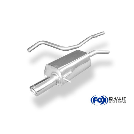 Silencieux arrière sport 100% inox 1x90mm type 16 + tube de liaison catalyseur FOX EXHAUST SYSTEMS pour FORD FIESTA MK5