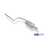 Silencieux arrière sport 100% inox 1x90mm type 14 + tube de liaison catalyseur FOX EXHAUST SYSTEMS pour FORD FIESTA MK5