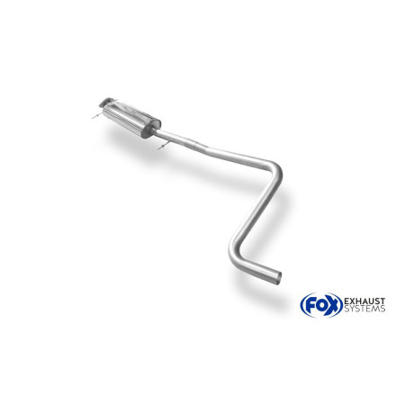 Silencieux avant sport 100% inox FOX EXHAUST SYSTEMS pour FORD FIESTA & FIESTA SPORT MK7 (JA8)