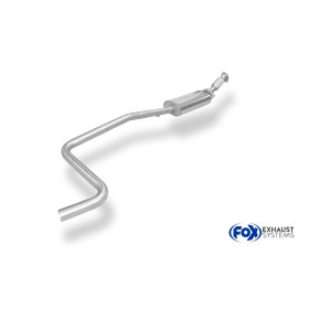 Silencieux avant sport (avec flexible) 100% inox FOX EXHAUST SYSTEMS pour FORD FIESTA & FIESTA SPORT MK7 (JA8)