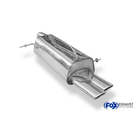 Silencieux arrière sport 100% inox 2x86x54mm type 32 FOX EXHAUST SYSTEMS pour FORD FIESTA & FIESTA SPORT MK7 (JA8)